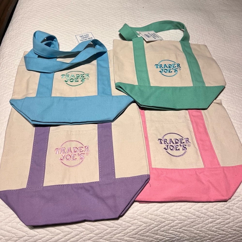Trader Joe’s Mini Canvas Tote Bag Set - Multicolor